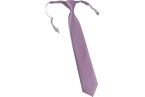 TigerTie Corbata infantil en monocromo, preencuadernada con goma elástica