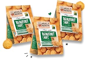 Michel et Augustin - Pack Biscuits apéritifs au fromage Beaufort AOP - Lot de 3