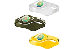 Power Balance The Original Performance - Braccialetti sportivi in gomma siliconica per uomini e donne, confezione da 3 braccialetti di potenza, taglia M + M + L (M 19,0 cm/L 20,5 cm)