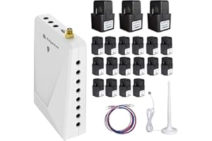 EDGEANT Smart Home-Energiemonitor mit 16 50-A- und 3-200-A-Stromkreispegelsensoren, präziser Echtzeit-Energieverbrauchsverfolgung, WiFi-Zähler, Solar-/Nettomessung, 2,4-GHz-WLAN
