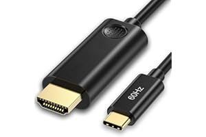 BHHB USB C zu HDMI Kabel 4K@60hz [3m,Vergoldetem Anschluss] USB 3.1 Typ C HDMI Kabel(Thunderbolt 3 kompatibel) Kompatibel mit iPhone 15 Pro/iPhone 15 Pro Max, MacBook Pro, Dell, HP, Samsung, Huawei