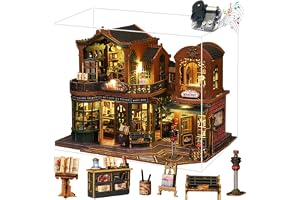TOPBSFARNY Gör-det-själv miniatyrhus-kit arkitektoniskt modellhus, mini hustillverkningskit med möbler, litet huskit för vuxn