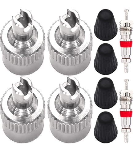 Kit Tappi Valvola Con Chiave Inclusa Tappi Valvola Pneumatici In Ottone - 4 Pezzi Con Chiave Per Auto, Bici, Moto Tappi Tenuta Pneumatici - Foto 10