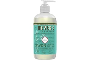 Mrs. Meyer's Clean Day - Gel Lavant Mains - Fabriqué avec des huiles essentielles* - Parfum Basilic - 1 x 370 ml