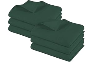 Pagnanno.–Hotel Quality Kitchen Tea Towels & Waffle Weave tea towel|Professional Cotton 45x70cm|Absorbent Fast Drying Dish Towels,Kitchen and Bar Towels (Pack of 6 (45x70cm), Waffle - Emerald Green)