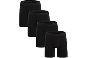 ZLYC Herren Lange Bein Baumwolle Boxershorts Unterwäsche, 3/4 Pack