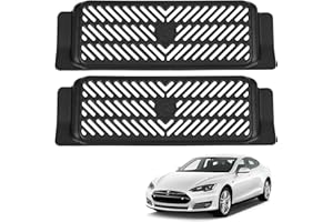 Tesla Model 3 Zubehör, StarryTiger 2 Stk Entlüftungsabdeckung Luftstrom Entlüftungsgitter Schutzsatz Ersatz für Tesla Model 3 2023 2022 2021, Abdeckung der Lüftungsschlitze unter dem Sitz