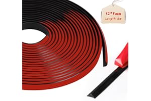 LALAGO Flexible Selbstklebend Zierleisten Deckenleisten, Flexible Viertelstab, TPE Dreieck Zierleiste für Decken und WandüBergang, Abschlussleiste Küchenarbeitsplatte Wandkanten (8M,12x9mm,Schwarz)