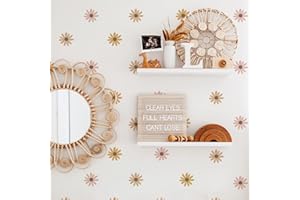 ‎FUNLIFE Funlife Wandtattoo Kinderzimmer Deko, Gänseblümchen Home Decor Wandsticker 72 Stück, Wasserfest Floral Home Decor Botanisch Sticker, Boho Gänseblümchen