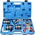 FreeTec 12pc Piston Ring Compressor Kit, 3" 4" Ratchet Piston Ring Compressor Tool, Piston Ring Expander Plier Clamp Piston Ring Groove Cleaner Set for Car Motorcycle Engine Repair, 53-175mm
