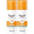 Eucerin Face Sunscreen Oil Control Gel-Cream Dry Touch, High UVA/UVB Protection, SPF 50+, Light Texture Sun Protection, Suitable Under Make-Up, For Oily Acne-Prone Skin, 50ml x 2