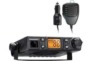 Radioddity CB-27, Radio CB Communication Am/FM Multi-Modo, Multi-estandar con Soportes de Montaje y Cargador de Coche Negro