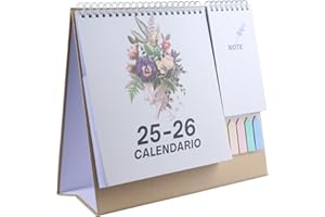 AMO HERMOSO 2025-2026 Calendario para Escritorio en Italiano, Calendario de mesa De Julio de 2025 a Junio de 2026