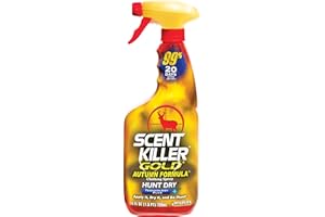 WILDLIFE RESEARCH Scent Killer Gold Spray Deer Hunting Scent Control for Clothing and Hunting Accessories