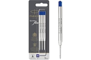 ‎PARKER Parker Ballpoint Pen Refills | Medium Point | Blue QUINKflow Ink | 3 Count