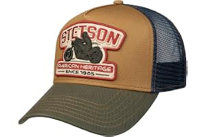 STETSON Biker Truckerkeps Snapback broderat patch Herr Var Sommar