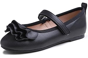 Feversole Girls Cute Dress,Ragazze Mary Jane Strap Scarpe Basse Ballerine da Principessa Scarpe da Scuola Piatte