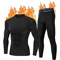 Sous-Vêtement Thermique YESWEL Homme - Polaire Intérieure Pour Ski, Randonnée | Noir Taille M-3XL