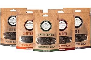 The Biltong Factory 5 x 30g Packs of Premium Biltong (Variety Pack - 1 packet of each Flavour)