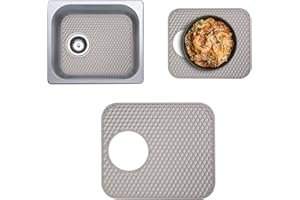 FILILOGOR Tappetino per Lavello in Silicone, Protezioni per Lavello Antiscivolo Resistenti al Calore per Il Fondo del Lavello della Cucina, Tappetini per Lavello Pieghevoli per Piatti e Bicchieri