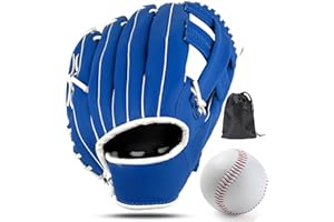 LeapBeast Guanti da Baseball, Brocca Softball Guanti con Morbido Baseball, Solido PU Ispessimento Left Hand Guanti per Bambini/Ragazzi/Adulti Professionale Baseballs Guanto