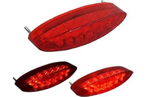 ‎ALCHEMY PARTS Alchemy Parts Rot Glas - E-Geprüft LED Rücklicht Motorräder Trikes Roller - Universelle Passform