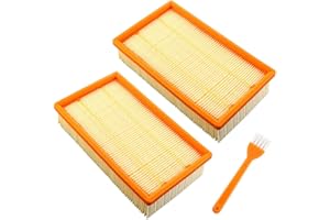 MCHNIC REEMO 2 filtros planos plisados para aspiradoras Hilti VC-20, VC 20-U, VC 20-UM, VC-40, VC 40-U, VC 40-UM (sustituye a Kärcher 6.904-367.0, 6.907-012.0, 6.904-206.0)