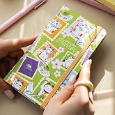 Charmlı S&uuml;resiz Haftalık Planlayıcı Cep Ajanda 9x17 cm Kedili Pul