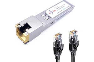 Elfcam® - 10Gb SFP+ en RJ45 pour Freebox Ultra, 10Go SFP+ Module 10Gbase-T-30m avec 5m Cat8 Câble Réseau