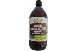 ROYAL BRAND Extracto de vainilla natural, hecho de vainilla natural, sin alcohol, 1 litro, Halal