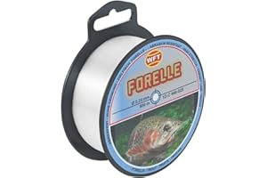 WFT Zielfisch Forelle 500m Clear - Angelschnur zum Forellenangeln, Monofilschnur für Forellen, Forellenschnur zum Angeln, Schnur