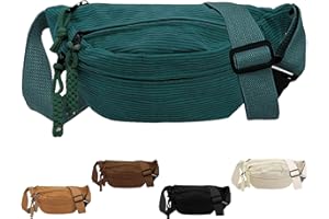 XIEXIESHER Bauchtasche Damen, Bauchtasche Damen Cord, Bum Bags, Hip Bag, Gürteltasche, Cord Brusttasche, Sport Hüfttaschen für Damen Herren Outdoor Reise Laufen Schule(Malachitgrün)