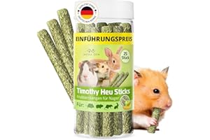 AVIDA ZEN Timothy Heu Sticks, 25 Knabberstangen Kaninchen, Leckerlis für Nager wie Kaninchen Meerschweinchen Hamster Hasen Chinchillas, Beschäftigung und Spielzeug aus natürlichem Heu