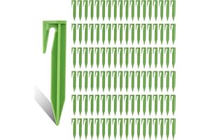 SENENQU 200er-Set Erdnägel Mähroboter Erdnägel für den Mähroboter Kunststoff Erdanker Kabel Mähroboter Zubehör für Mähroboter Begrenzungskabel Kompatibel mit Gardena, Worx, Bosch (200Stk-Grün)