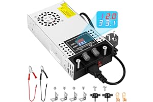 VIXKPIRR Alimentation Réglable DC 0-12V 50A 600W Alimentation, 230V AC en DC 0-12V Convertisseur 0-50A 600W Transformateur Alimentation Avec LED Affichage, pour LED Bande CCTV Caméra Alimentation Laboratoire