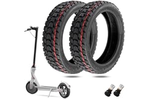 LTSKY Neumáticos sin cámara de 8,5 pulgadas para Xiaomi M365/Pro/Pro2/1S/Mi3/Essential/Scooter 3, 50/75-6.1 (8 1/2 x 2) Ruedas de repuesto a prueba de explosiones con válvula para scooter eléctrico (2 PCS)