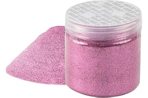 FUTUHADA Rosa Glitzerpulver, Schimmernder Glitzerpuder, Glitzer-Pulver zum Basteln, Pink Glitter Fine, 0.2mm Fine Glitzerpulver, Basteln Glitzerpuder, 100g/3,53oz Feiner Pinkglitzer für Face Eye
