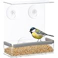 Yieach Vogelfutterspender Mit Saugnäpfen – Transparente Futterstation Für Fenster, Für Balkon & Garten