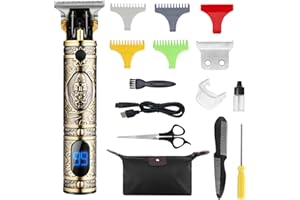 Bestauty Hair Clippers for Men, Professional Beard Trimmer Kit, Beard Trimmer Men Rechargeable with LCD Display, T-Blade Trimmer 180 Mins Working Time Gifts for Men
