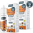 ProHealth Preservative-Free Vegan Vitamin D3 Drops for Infants & Children - Sugar-Free, All-Natural, NHS Approved (60- Days Supply, 2-Pack)