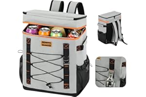 INSMEER Mochila Nevera, 36/50 Latasa Grande Bolsa Térmica Porta Alimentos, 2 Compartimentos/Abridor de Botellas/Almohadilla de Hombro cómoda, Mochila de 25L/30L