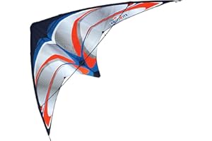 BROOKITE from Peterkin | Silverline Sport Stunt Kite | 183 cm x 94cm - Polyester Ripstop Kite with Fibreglass struts and 2 handles | Kites | Outdoor Toys | Sports & Leisure | Ages 8+