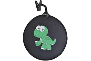 My Buggy Buddy Sunshade for Pram/ Car Seat, Universal Fit Parasol, UPF 50+ Protection, Easy Fold Away/ Pop Open, 34 cm Diameter, Green Dinosaur