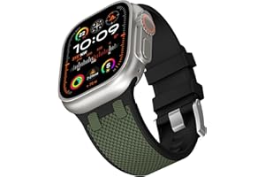 RoYiio Zapasowy pasek kompatybilny z Apple Watch Ultra 1/2, 49 mm, sportowy, silikonowy pasek do iWatch Series 9/8/7, 45 mm, Series 6/5/4/SE 44 mm, Series 3/2/1, 42 mm