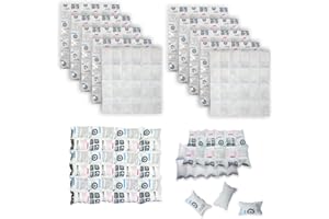 World-Bio Ice Packs for Camping Coolers Cool Box Freezer Blocks Ice Packs for Shipping Frozen Food Mailing Perishables Long Lasting Keep Cold -12 Sheets