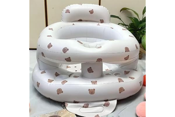 JIAMIAN Baby Uppblåsbar Sits, bärbara soffor, inbyggd uppblåsbar enhet, Med Inbyggd Luftpump, Sittande Uppblåsbar Barnstol