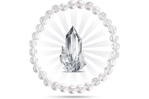 PURAJA Bransoletka z kamienia szlachetnego z prawdziwego kamienia naturalnego, 6 mm bransoletka z wysokiej jakości minerałów: turmalin, różowy kwarc, kryształ górski, ametyst, awenturyn