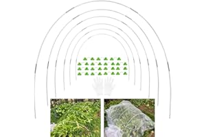 YUNSTK Fibreglass Greenhouse Tyres, Pack of 30 Greenhouse Hoops, Polytunnel Arches for Raised Bed, Rustproof, Durable, Free Bendable, Garden Tyres, Fibreglass Support Frame, Plant Tunnel for Plant