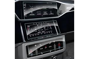 SHAOHAO [ 3 pezzi Compatibili con Audi A6 C8/4K & A7 4K8 2019-2023 2024 (Navigation + Rear Entertainment System) Set completo di pellicole protettive in vetro temperato Audi A6 C8