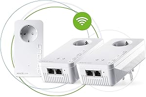 BODYGUARD devolo Magic 2 – 2400 WiFi ac next Multiroom Kit: Set estable con 3 adaptadores Powerline para WiFi de malla en habitaciones, óptimo para streaming (2400 Mbit/s, 4xconexiones Gigabit LAN, AP Steering)